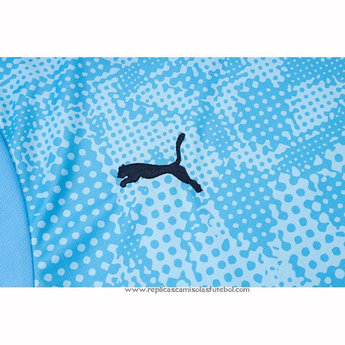 Fato de Treino Manchester City 2025-2026 Manga Curta Azul - Calcas Curta